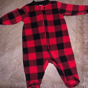 Buffalo plaid onesie